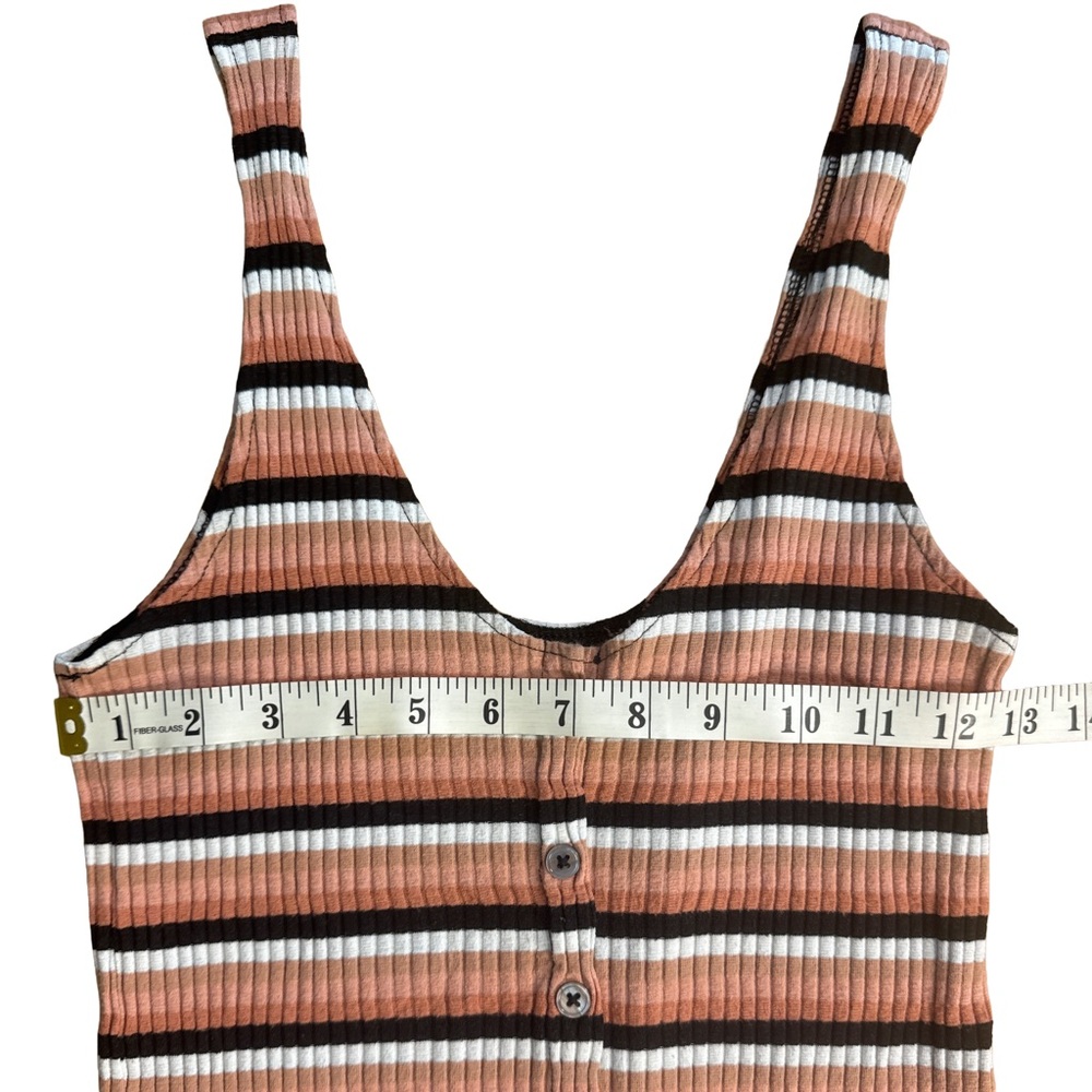 American Eagle Ribbed Striped Button Front Mini D… - image 3